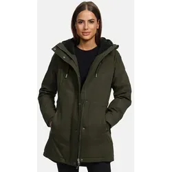Navahoo Damen Winterjacke N038 - Stylische Funktionsjacke mit Kapuze und 5 Taschen - Funktionsjacken für Damen, 100% Baumwolle, kuschelig und warm, ideal für kaltes Wetter mit praktischem Stauraum und stylischem Design.