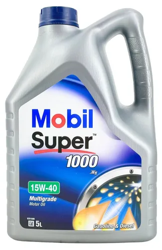 Mobil Super 1000 X1 15W-40, 5L - Premium-Motorenöl - Motoröle, bewährter Verschleißschutz und hervorragende Motorsauberkeit für lange Lebensdauer, ideal für den täglichen Einsatz unter normalen Fahrbedingungen.