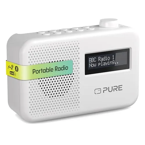 Pure Elan One2 Cotten White EU/UK/AU - Stylisches DAB+ Radio mit 2.2" Display und Bluetooth 5.1, ideal für Musikliebhaber, die modernen Komfort schätzen.