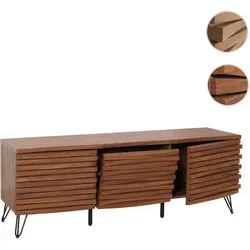 TV-Rack HWC-M49 - Lowboard mit 3D-Design - TV-Halterungen - Stilvolles Lowboard mit 4 Ablagefächern und modernem 3D-Tor Design für optimale Funktionalität und eleganten Stauraum.