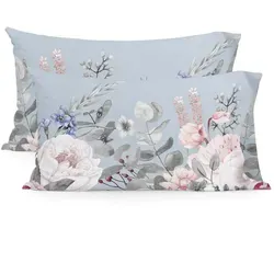 Happy Friday Kissenbezug, Mehrfarbig, Textil, Grafikmuster, Rechteckig, 50x75 cm, Oeko-Tex®, Schlaftextilien, Bettwäsche