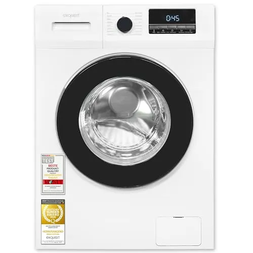 Exquisit Waschmaschine 8kg - Energieeffizienzklasse A, 1400 U/Min - Waschmaschine für Familien mit 8 kg Fassungsvermögen, 16 Programme und energieeffizientem ECO-Modus für nachhaltiges Waschen. Sicherheit durch Aquastop und Kindersicherung.