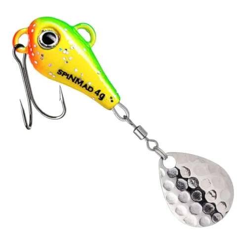 SpinMad 4g Bleikopfspinner - Jig Spinner, Farbe Lieblingsköder:Green Lemon