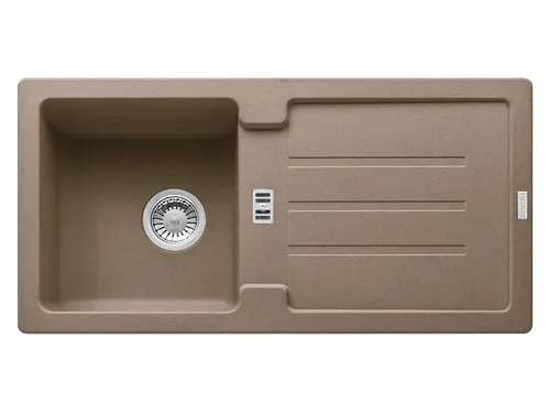 Franke Strata STG 614-86 Cashmere Granitspüle - Edelstahl Einbauspüle aus Fragranit mit DuraKleen PLUS Oberfläche, hygienisch und pflegeleicht. Ideal für moderne Küchen mit Unterschrank ab 45 cm.