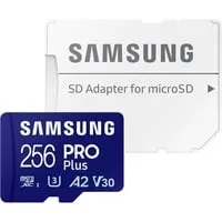 Samsung PRO Plus microSD-Karte + SD-Adapter 256 GB - Hochgeschwindigkeits-Speicher für 4K-Videos und Mobile Gaming, robust und zuverlässig mit umfassendem Schutz