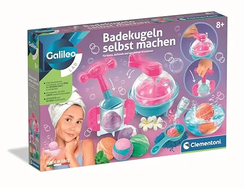 Clementoni Badekugeln selbst machen (59459) - Experimentierkasten für kreative Kinder, fördert die Fantasie und macht das Bad zum sprudelnden Erlebnis.