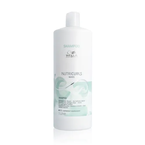 Wella Professionals Nutricurls Waves Shampoo 1000 ml - Shampoo für welliges Haar, sulfatfrei und pflegt intensiv mit Jojoba- und Weizenkleieöl. Reduziert Frizz und definiert sanft die Wellen für glänzendes, geschmeidiges Haar.