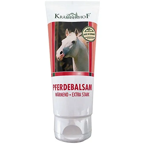 Pferdebalsam Wärmend Extra Stark, Massage-Gel 100ml Für Wärmende Körperpflege Mit Extra Starker Wirkung, Enthält Extrakte Aus Rotem Weinlaub, Rosskastanie, Melisse, Kamille, Hopfen, Baldrian, ......