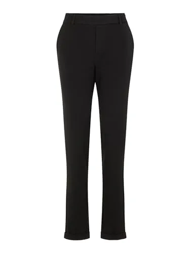 VERO MODA Damen Hose 10225280 Black1 L-32 - Damen-Hosen, mittlere Taille für optimalen Tragekomfort und stilvolles Design.