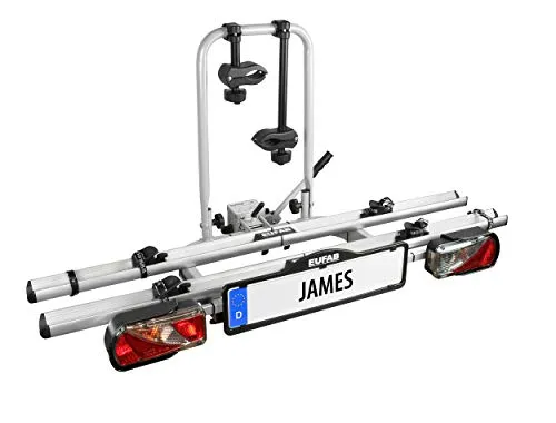 EUFAB 11417 Fahrradträger JAMES für E-Bikes - Fahrradträger für 2 E-Bikes, erweiterbar auf 3 Fahrräder, mit Diebstahlschutz und einfachem Schnellverschluss-System für sichere Transporte.