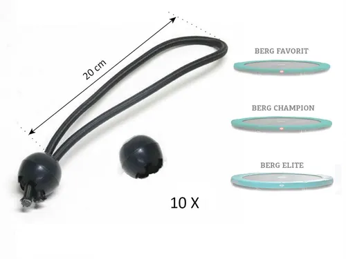 BERG Trampolin Ersatzteil Gummizugset für Schutzrand (10x)