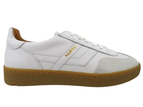 Lloyd Akari Schnürschuh weiß 38 EU (5 UK) - Eleganter Schnürschuh aus weißem Leder, ideal für modische Outfits. Komfortable F-Weite und Gummisohle sorgen für optimalen Tragekomfort.