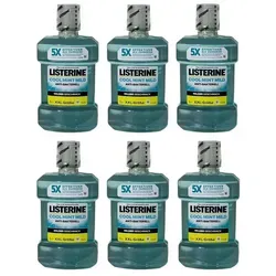 Listerine Mundspülung 6x Listerine coolmint - Zero milder Geschmack ohne Alkohol 6x 1 Liter