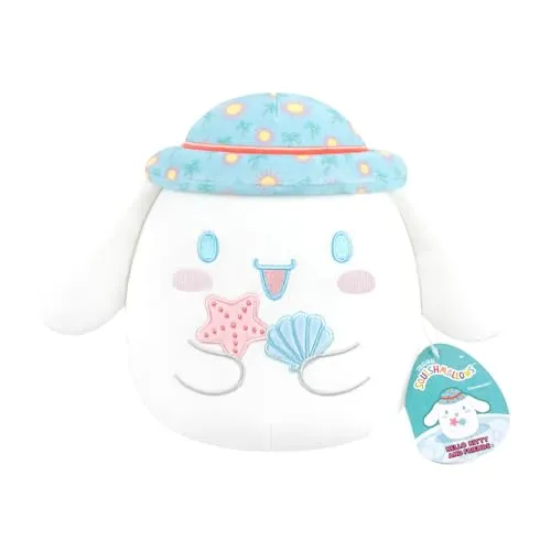 Squishmallows Hello Kitty & Friends - Cinnamoroll Hut - Kuscheliges Stofftier von 20 cm, ideal zum Spielen und Sammeln. Hergestellt aus hochwertigen, ultra-weichen Materialien, bringt es Freude und Abenteuer in jedes Kinderzimmer.
