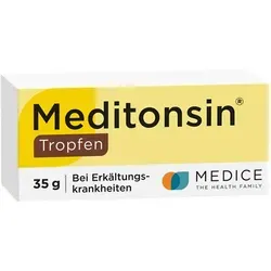 Meditonsin Tropfen 35 G - Homöopathisches Arzneimittel für Erkältungskrankheiten, ideal bei akuten Entzündungen von Hals, Nase und Rachen. Enthält 6 Vol.-% Alkohol, geeignet für Erwachsene und Kinder ab 7 Monaten.