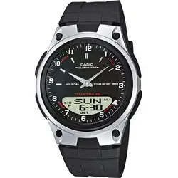 Casio Collection Herren-Armbanduhr AW-80-1AVES - Schwarz - Vielseitige Analog/Digital-Uhr mit 10 Jahren Batterielaufzeit, Stoppuhr und Weltzeitfunktion. Ideal für den Alltag und sportliche Aktivitäten, wasserdicht bis 5 Bar.