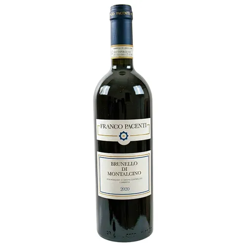 Franco Pacenti Brunello di Montalcino Canalicchio 2020, 0,75L Rotwein - Exzellenter Rotwein aus 100% Sangiovese grosso, ideal zu Fleischgerichten und Käse. Genieße den eleganten Geschmack des Jahrgangs 2020 aus der Toskana.