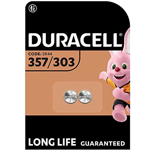 DURACELL Knopfzellen 357/303 Silberoxid 1,55 V, 2 St.