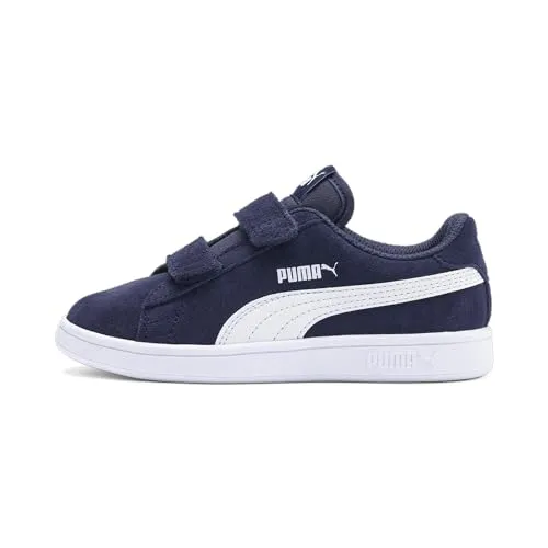 PUMA Unisex Kinder Puma Smash v2 SD V PS Niedrig, Peacoat-Puma White, 29 EU - Sneaker mit stylischem Komfort, inspiriert vom Tennis. Ideal für den Alltag und bietet eine verbesserte Passform für optimalen Tragekomfort.