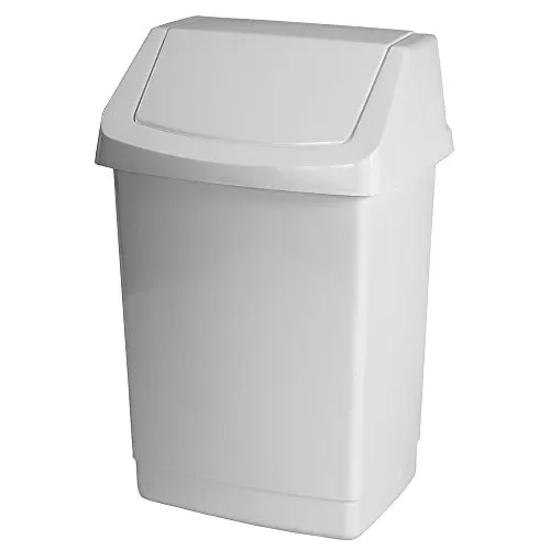 Curver Kippkorb "Click-It" 9L - Weiß - Praktischer Kippkorb mit 9L Volumen, ideal für die einfache Müllentsorgung und platzsparend in jedem Raum.