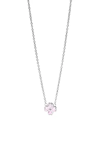 Purelei® Cuore Rosé Kette – Wasserfest & Verstellbar - Elegante Edelstahlkette mit Kleeblatt-Anhänger und roséfarbenen Zirkonias. Verstellbare Länge für individuellen Tragekomfort. Zeitloses Design, ideal für jeden Anlass – ein stilvoller Begleiter.