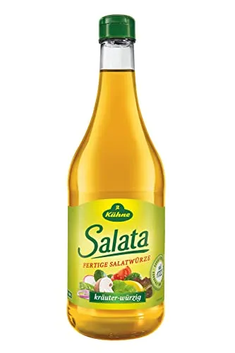 Kühne Salata Fertige Salatwürze 750ml - Essige: Fertige Salatwürze auf Essigbasis, ideal für schnelle und schmackhafte Salate mit nur 8 Kalorien pro 100g.