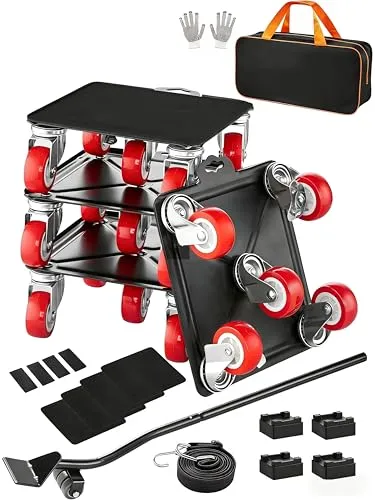 VEVOR Möbelroller Transportroller mit 5 Rädern - Transportgeräte & Rampen – Hohe Tragfähigkeit von bis zu 1575 kg, ideal für vielseitige Anwendungen und einfach zu bedienen.