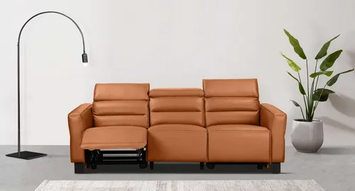 Places of Style 3-Sitzer Carpari mit Relaxfunktion - Einzelsofa mit manuellem oder elektrischem Relaxmechanismus und verstellbarem Kopfteil, ideal für entspanntes Sitzen und modernes Wohnen.