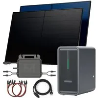 SUNNIVA 1000W Balkonkraftwerk mit Marstek B2500-D Solarspeicher - Premium Balkonkraftwerk mit 1000 W Leistung, inkl. 2 bifazialen Solarmodulen und 2,24 kWh Speicher. Ideal für Balkon oder Terrasse, bietet hohe Energieausbeute und Langlebigkeit.