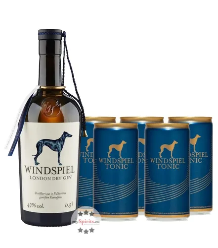 Windspiel Gin & Windspiel Tonic Set - Gin Set mit Windspiel Premium Dry Gin und harmonischem Tonic Water, perfekt für erfrischende Drinks und besondere Anlässe.