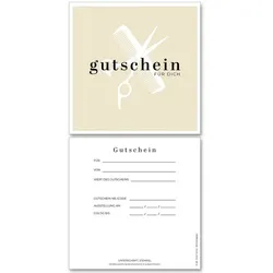 Frank Paperman Geschenkkarte Gutschein für Kunden, Friseur Gutschein. zum selber Ausfüllen, Gutscheinkarten, Geschenkgutschein, Friseur, Kosmetik, Barbershop