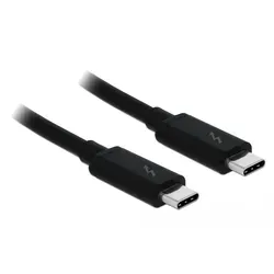 Delock Thunderbolt USB-C Kabel 1m 20 Gb/s - Kabel/Adapter/USB - Hochgeschwindigkeits-Thunderbolt 3 USB-C Kabel mit Goldkontakten für optimale Datenübertragung bis zu 20 Gb/s, ideal für schnelle Verbindungen.