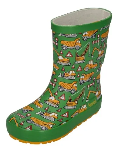 KOEL Barefoot Gummistiefel Wellie Bare Multi Tractor Green, Größe 23 EU - Stiefel für Jungen, wassertauglich und ideal für Abenteuer im Freien, mit rutschfester Sohle für sicheren Halt.
