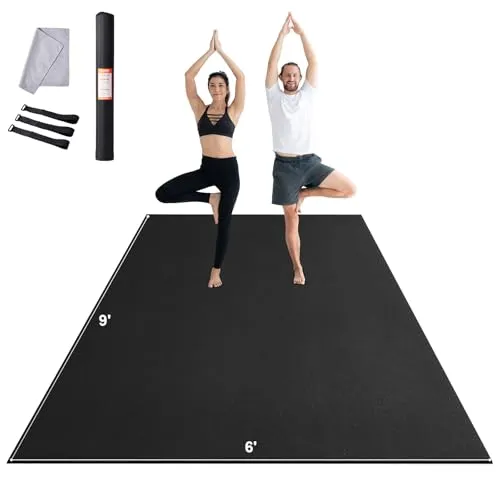 VEVOR Rutschfeste Trainingsmatte 2,7 x 1,8 m - VEVOR Trainingsmatte aus hochdichtem Material, ideal für Yoga, Pilates und Bodentraining. Rutschfest, langlebig und mit praktischer Tragetasche – perfekt für Zuhause oder unterwegs.