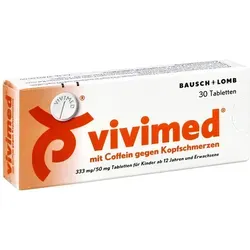 Vivimed mit Coffein gegen Kopfschmerzen - Arzneimittel zur Linderung von Kopfschmerzen, enthält Coffein für schnelle Wirkung und ist ideal bei akuten Schmerzen.