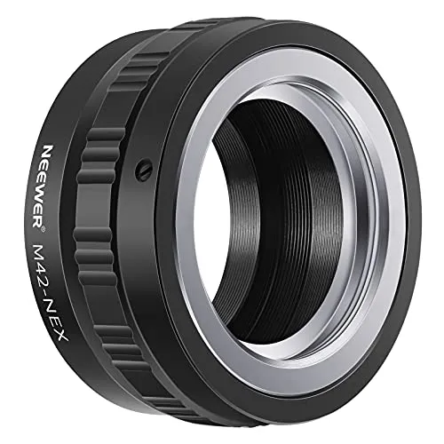Neewer Objektivadapter für M42-Objektiv auf Sony NEX E-Mount Kamera, passend für Sony A7 A7S / A7SII A7R / A7RII A7II A3000 A6000 A6300 NEX-3 NEX-3C NEX-5 NEX-5C NEX-5N NEX-5R NEX-6 NEX-7 NEX-VG10/20
