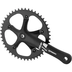 Prowheel Solid Kurbelgarnitur 170 mm / 48t - Fahrradkurbeln aus leichtem, langlebigem Aluminium – ideal für Singlespeed und Fixie Bikes. Modernes Design in Schwarz für individuelle Anpassung und hervorragende Leistung.