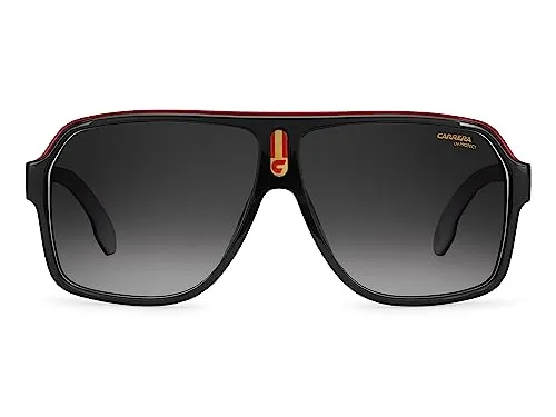 Carrera Herren Carrera 1001/S Sonnenbrille - Weiß (Blck Whte), 62 EU - Sportbrillen mit schützender Custodia, ideal für aktive Outdoor-Aktivitäten und stilvolles Design.