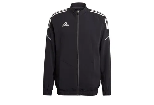 adidas Herren Präsentationsjacke Condivo 21 Primeblue - Die adidas Condivo 21 Jacke aus recyceltem Material bietet ein angenehmes Tragegefühl dank feuchtigkeitsabsorbierendem AEROREADY. Ideal für Training und Teamwork, mit stylischer Grafik im Schulterbereich.