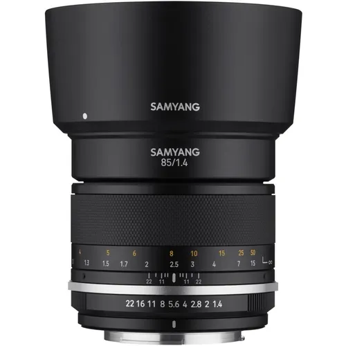 Samyang MF 85mm F1,4 MK2 für Nikon F AE – Porträt Objektiv manueller Fokus für Vollformat und APS-C Festbrennweite Nikon F Mount, 2. Generation für Nikon D750, D5600, D3400, D500, D7500, D850, D780