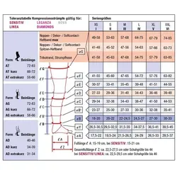 COMPRESSANA Strumpfhose Leganza kurz AD C III - Hochwertige kurze Kompressionsstrümpfe in choco, ideal für den täglichen Komfort. Hergestellt aus 65% Polyamid und 35% Elasthan für optimale Passform und Halt.