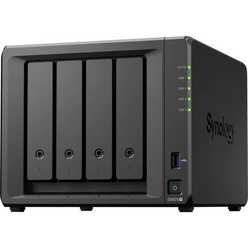 Synology DS925+ (0 TB) - Leistungsstarker Netzwerkspeicher - Der Synology DS925+ (0 TB) bietet erweiterbare Speicherkapazität und hohe Leistung für Ihr Heim- oder Büro-Netzwerk. Ideal für sicheres Speichern und Teilen von Daten.