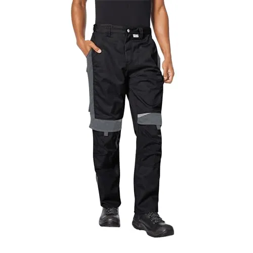 Bundhose "BESTWORK NEW" - 98 - schwarz/grau - Arbeits- & Schutzkleidung für Bau und Handwerk, strapazierfähig mit CORDURA®-Kniepolstertaschen für optimalen Schutz und maximalen Komfort bei der Arbeit.