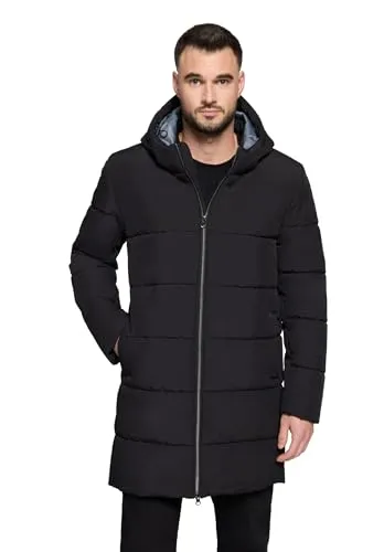 VOICE Herren Winterjacke mit Kapuze schwarz XL - Kompakte und stylische Winterjacke für Herren, ideal für kalte Tage. Mit verstellbarer Kapuze und praktischen Reißverschlusstaschen bietet sie Komfort und Funktionalität.