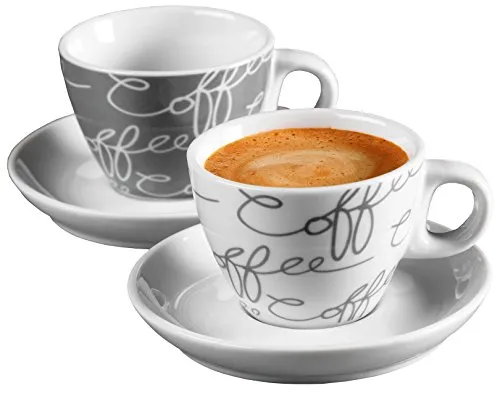 Ritzenhoff & Breker Espresso-Geschirr Cornello 4er Set - Thermobehälter: Hochwertiges 4-teiliges Espresso Set aus edlem New-Bone-China-Porzellan mit elegantem Glanz und weicher Haptik, ideal für stilvolle Kaffeepausen.