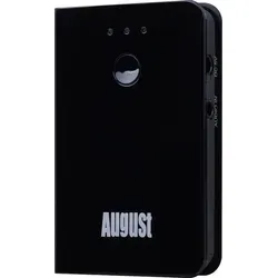 August MR250B Bluetooth Sender Adapter - Niedrige Latenz für Kopfhörer - Transmitter für kabellose Audioübertragung, ideal für Musikliebhaber dank aptX-Technologie für niedrige Latenz und hochwertige Klangqualität.