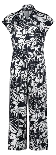 Betty Barclay Overall 8813 Dunkelblau/Cream Größe 48 - Figurumspielender Overall mit floralem Muster für stilvolle Auftritte. Ideal für entspannte Tage und besondere Anlässe, kombiniert Komfort und Eleganz.