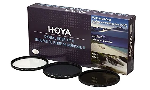 Hoya 52mm Digital Filter Kit - HMC UV(C), Circular Polarising & NDx8 - Kamera-Filter Set mit UV-, Pol- und ND-Filter für kreative Fotografie. Inklusive praktischer Filtertasche für sicheren Transport.