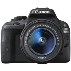 Canon EOS 100D Kit 18-55mm IS STM - Schwarz - Kompakte DSLR mit 18 Megapixeln für beeindruckende Fotos und Full-HD-Videos. Intuitiver Touchscreen und schnelle Bedienung machen sie ideal für unterwegs.