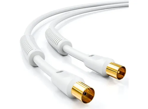 deleyCON deleyCON 5m TV Antennenkabel Koaxial Kabel HDTV DVB-T DVB-T2 Radio TV-Kabel